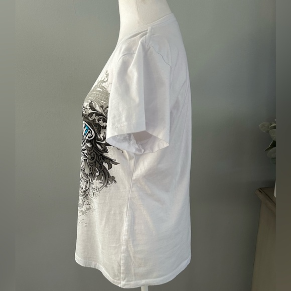 Harley-Davidson White and Blue Graphic Tee - Picture 5 of 11